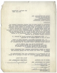 Moe Howard & Joe DeRita Agreement Signed From 1959 Regarding ''THE OUTER SPACE PICTURE'' -- Single Page Measures 8.5'' x 11'' -- Chipping to Edges, Very Good Condition